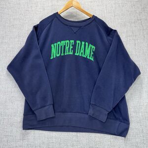 Vintage Notre Dame Fighting Irish Sweatshirt Men's XXL Embroidered Pullover